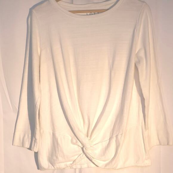 Loft Front Gather T Shirt White Size M - Picture 5 of 13